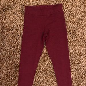 maroon tribal leggings